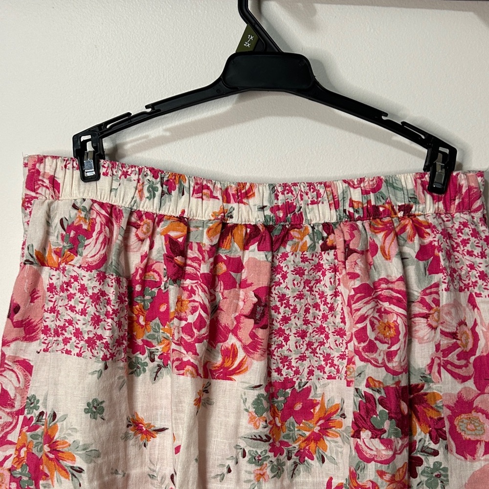 Haute Hippie Pink Floral A-Line Skirt‎ - Picture 6 of 6